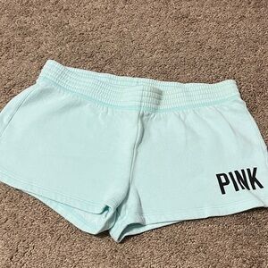 PINK Light Blue Sweat Shorts